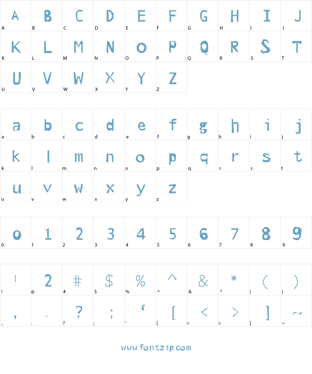 PANJI JALADRI EXPERIMENT Font Character